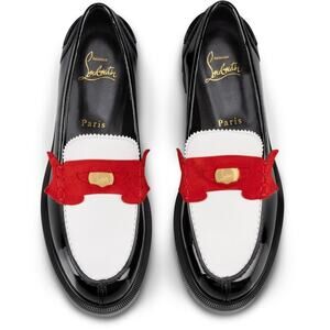 CHRISTIAN LOUBOUTIN The Penny Lug Loafer Multicolor Leather Women's 36/US 6